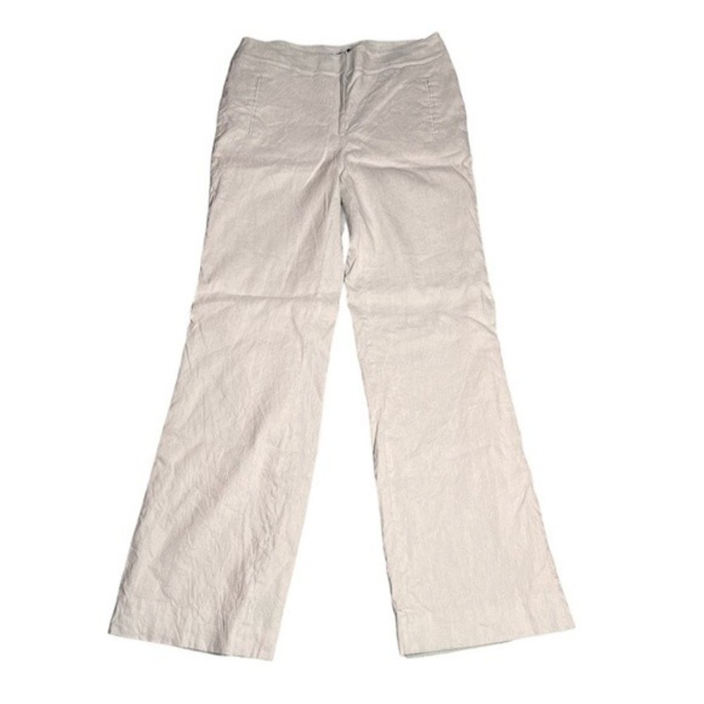 White House Black Market Wide Linen Blend Oatmeal Size 8R